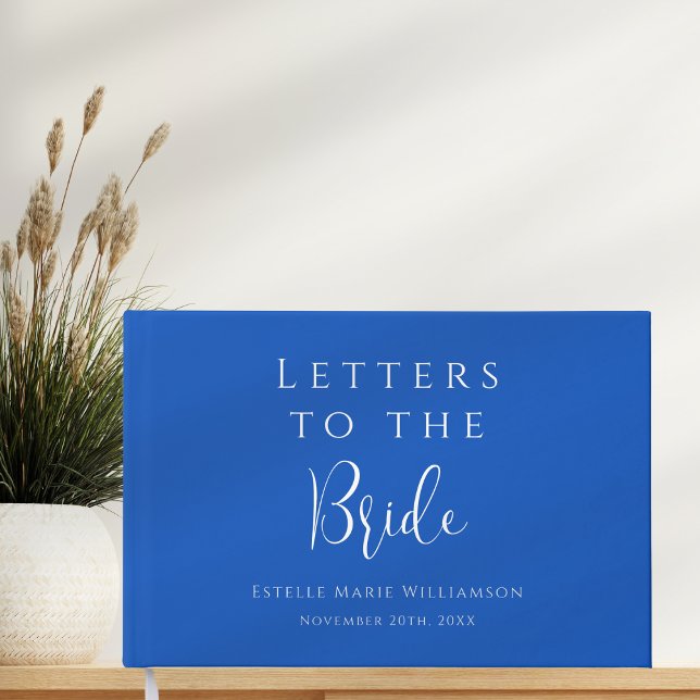 Custom Jewel Sapphire Blue Letters to Bride Gästebuch (Von Creator hochgeladen)