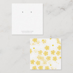 Custom Jewele Frangipani Earring Display Cards Quadratische Visitenkarte