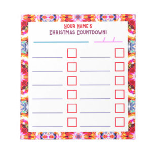 Custom Jolly Bright Weihnachtsplaner Checkliste Notizblock
