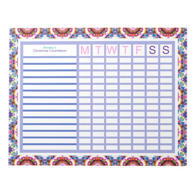 Custom Jolly Christmas ADHD Girls Womens Planner Notizblock (Vorderseite)