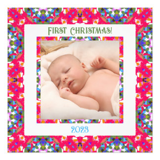 Custom Jolly Christmas Foto Picture Frame Print