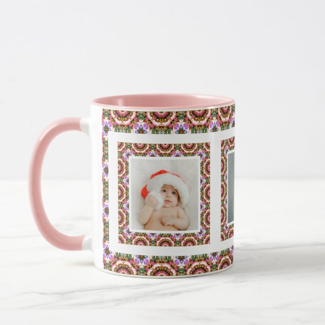 Custom Jolly Herbst Herbst Weihnachtsmuster Foto Tasse (Links)