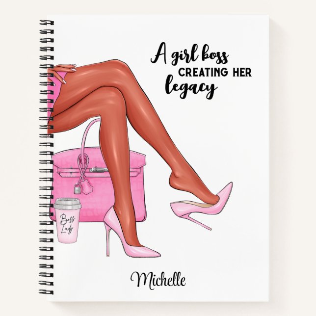 Custom Journal, Personalisiert Black Girl Notebook Notizbuch (Vorderseite)