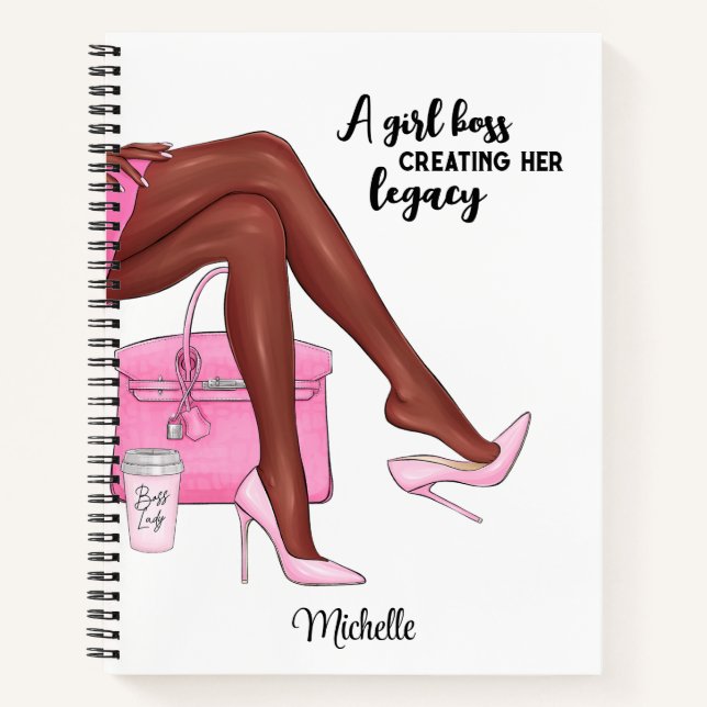 Custom Journal, Personalisiert Black Girl Notebook Notizbuch (Vorderseite)
