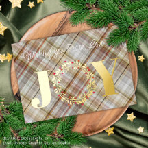 Custom Joy Peace Liebe Red Holly Berries Foliage