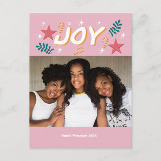 custom joy trendy photo girly cute Thank You Card Postkarte