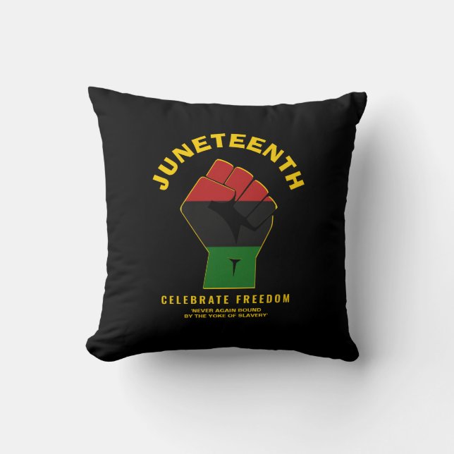 Custom JUNETEENTH Celebrate Freedom Kissen (Vorderseite)