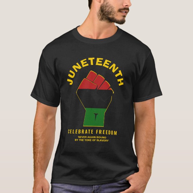 Custom JUNETEENTH Celebrate Freedom T-Shirt (Vorderseite)