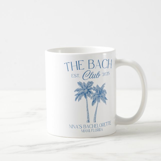 Custom Junggeselinnen-Abschied Beach Bridal 2025 Kaffeetasse (Rechts)