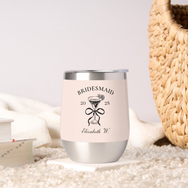 Custom Junggeselinnen-Abschied Bridesmaid Wine Tum (Wohnzimmer)