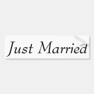 Custom "Just Married" Autoaufkleber 11" x 3"