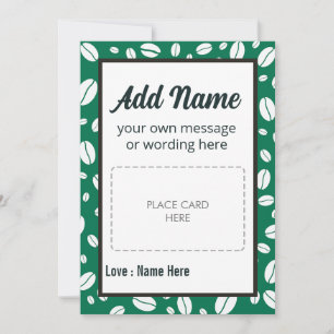 CUSTOM Kaffee Geschenkkarte Hülle Feiertagskarte