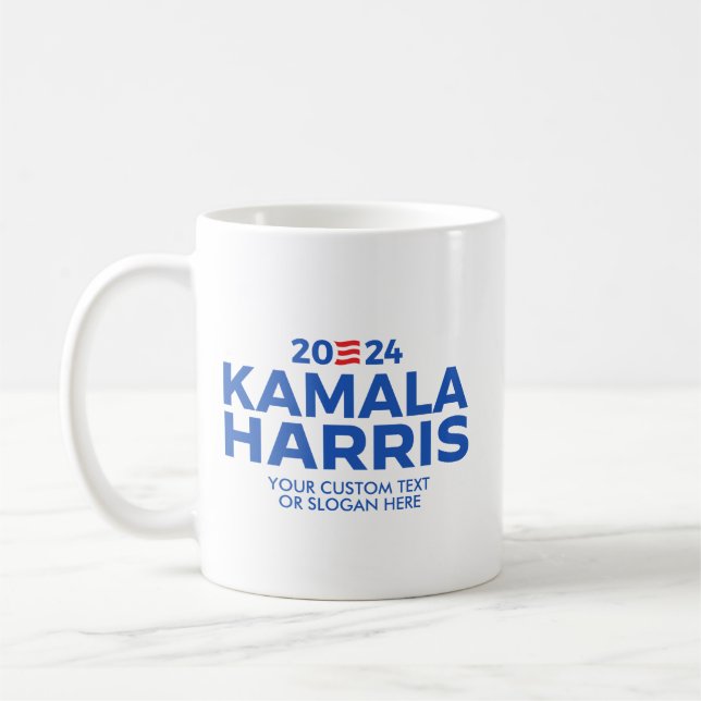 Custom Kamala Harris 2024 Kaffeetasse (Links)