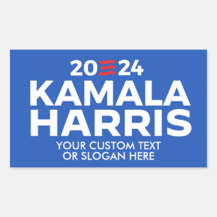 Custom Kamala Harris 2024 Rechteckiger Aufkleber