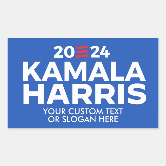 Custom Kamala Harris 2024 Rechteckiger Aufkleber (Vorderseite)