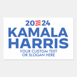 Custom Kamala Harris 2024 Rechteckiger Aufkleber