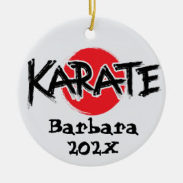 Custom Karate Weihnachtsbaum Keramik Ornament