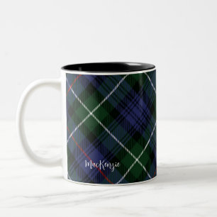 Custom Kariert Lila Green MacKenzie Tartan Zweifarbige Tasse