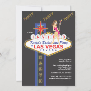 Custom_Karyn  Girls Night Out Bachelorette Einladung
