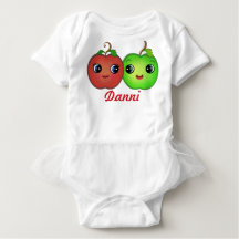 Custom Kawaii Apple Liebe Baby Tutu Bodysuit