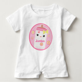 Custom Kawaii Baby Bottle Girl Baby Romper T-shirt