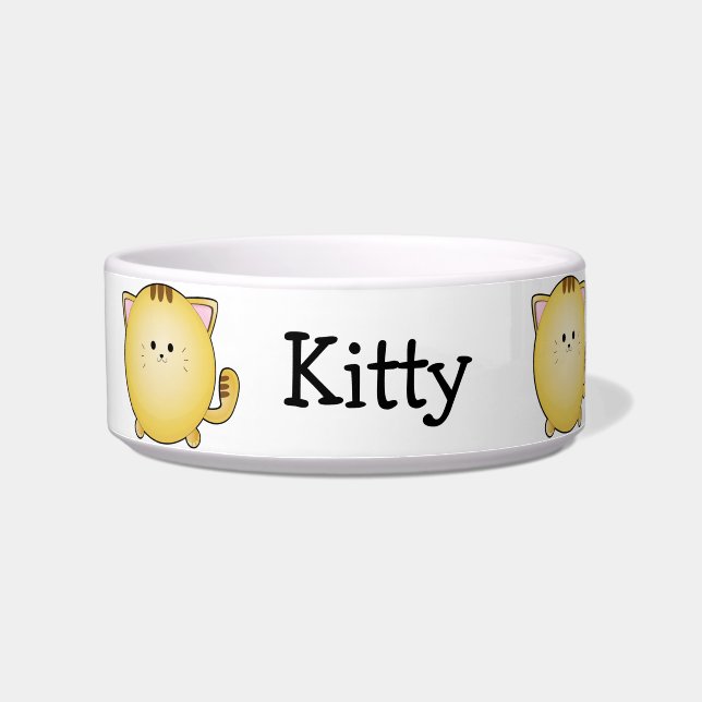 Custom Kawaii Cartoon Cat Pet Bowl Napf (Links)
