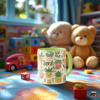 Custom Kawaii Pflanze Themenwelt Tasse für Kinder