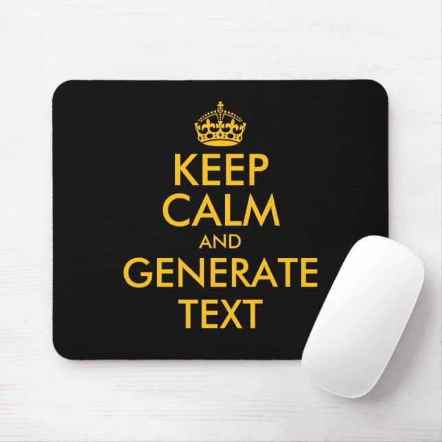 Custom keep calm mouse pad print generator mousepad (Mit Mouse)