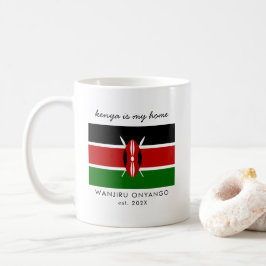 Custom Kenya Flag Kaffeetasse