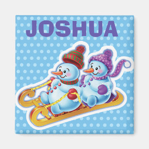 Custom Key Ring Weihnachtsschneemann-Figuren. Magnet