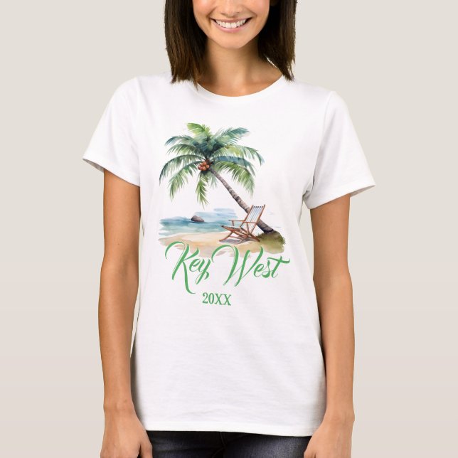 Custom Key West Beach T-Shirt (Vorderseite)