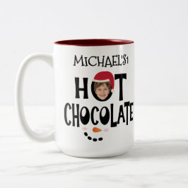 Custom Kid Gesicht & Name Hot Chocolate Weihnachte Zweifarbige Tasse