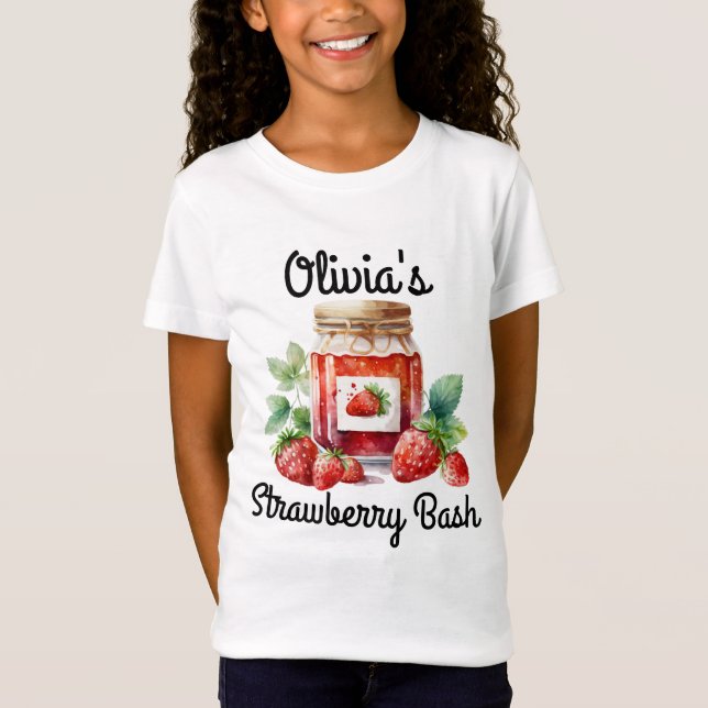 Custom [Kid Name]'s Strawberry Bash T-Shirt (Vorderseite)