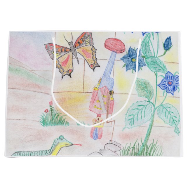 Custom Kids Artwork, Nutcracker Spielzeug, Schmett Große Geschenktüte (Vorderseite)