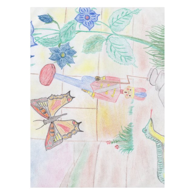 Custom Kids Artwork, Nutcracker Spielzeug, Schmett Tischdecke (Vorderseite)
