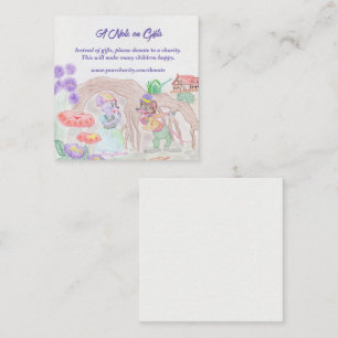 Custom Kids Artwork, zwei niedliche Maus, Blume... Begleitkarte