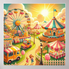 Custom Kids Carnival Wall Poster