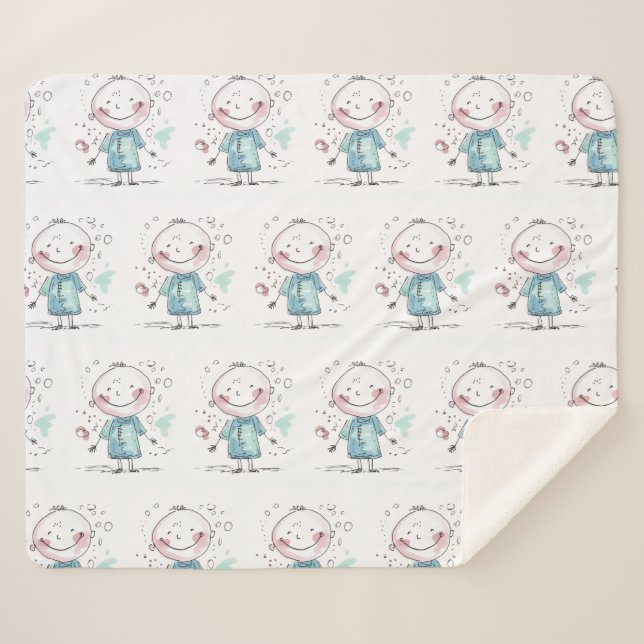 custom kids drawing sherpadecke (Vorderseite (Horizontal))