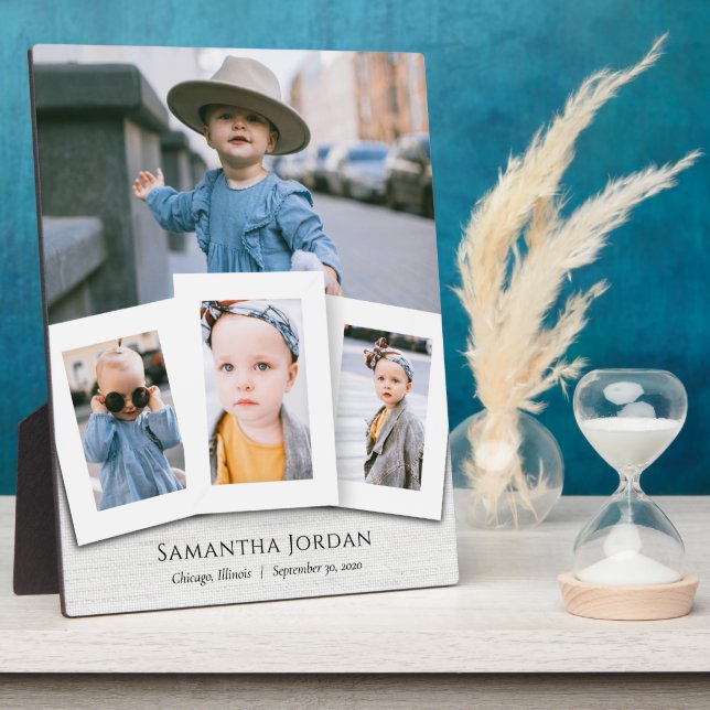 Custom Kids Foto Collage Plaque Fotoplatte (Seite)