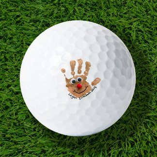 Custom Kids' Handprint Art Keepsake Golfball