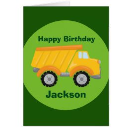 Custom Kids Happy Birthday Construction Truck