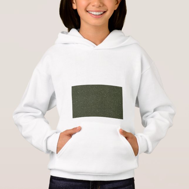 Custom Kids Hoodie mit Moss Green Textiles Block (Vorderseite)