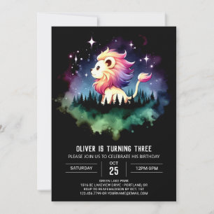 Custom Kids Lion Birthday Einladung