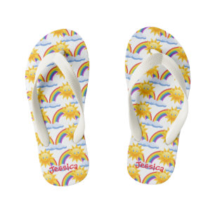 Custom Kids Rainbow Flip Flops