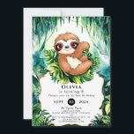 Custom Kids Sloth Birthday Einladung<br><div class="desc">Erleben Sie ein personalisiertes Abenteuer mit unseren Custom Kids Sloth Birthday Einladungen. Mit bewundernswerten Slothabbildungen und anpassbaren Texten laden sie Set zu einem unvergesslichen und aufregenden Party ein. Vollständig editierbar und druckbar, ermöglichen sie es Ihnen, den Namen, das Alter und die speziellen Details Ihres Kindes hinzuzufügen, sodass jede Einladung wirklich...</div>