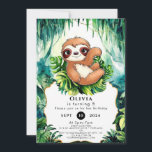 Custom Kids Sloth Birthday Einladung<br><div class="desc">Erleben Sie ein personalisiertes Abenteuer mit unseren Custom Kids Sloth Birthday Einladungen. Mit bewundernswerten Slothabbildungen und anpassbaren Texten laden sie Set zu einem unvergesslichen und aufregenden Party ein. Vollständig editierbar und druckbar, ermöglichen sie es Ihnen, den Namen, das Alter und die speziellen Details Ihres Kindes hinzuzufügen, sodass jede Einladung wirklich...</div>