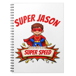 Custom Kids Superhero Name & Superpower Notizblock