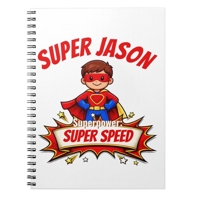 Custom Kids Superhero Name & Superpower Notizblock (Vorderseite)