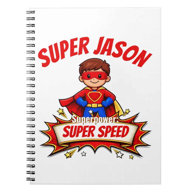 Custom Kids Superhero Name & Superpower Notizblock (Vorderseite)