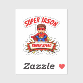 Custom Kids Superhero NameCustom-Cut Vinyl Sticker